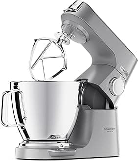 Titanium Chef Baker XL, Kitchen Machine with K-Whisk, Stand Mixer with Kneading Hook, Whisk and 6,7L Bowl, KVL85.004SI Power 1200W, Silver