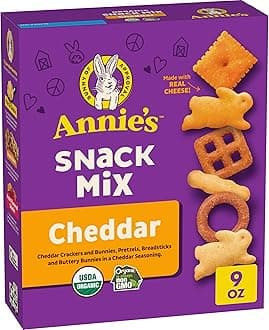 Organic Cheddar Snack Mix With Assorted Crackers and Pretzels, 9 oz.