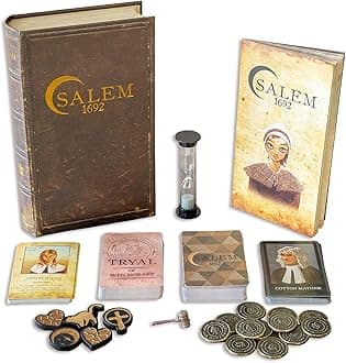 Facade Games Salem 1692 Deluxe Edition Board Game - Witch Hunt Game for Friends and Family - A Game of Cards, Strategy, Deceit, and Luck for 4-12 Players