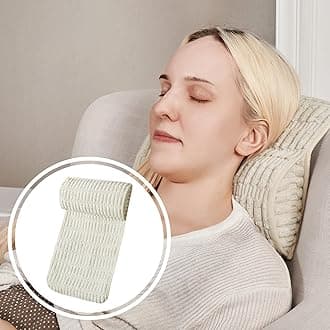 - WdFour Headrest Memory Pillow, Support Cushions for Neck, Back or Leg for Sofas, Recliners, Office Chairs, Massage Chairs for Neck Pain Relief and Cervical Support. (Cream, 13" Wx5.5 Hx3 D, 1PC)