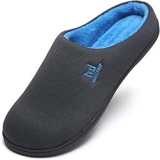 - Men's Cozy Memory Foam House Slippers Non Slip (Size:7-17)