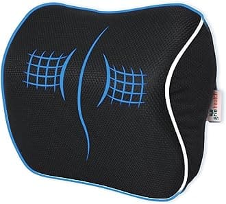 Grin Health Memory Foam Car Neckrest Pillow Relieve Neck Pain, Headrest Pillow for Neck Support Car Travel Pillow for Comfortable Driving (Large, Black (Pack of 1)