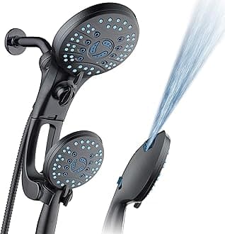 AquaCare AS-SEEN-ON-TV High Pressure Handheld/Rain 50-Mode 3-Way Shower Head Combo with Adjustable Arm - Antimicrobial Nozzles, Tub & Pet Power Wash, 6 ft. Stainless Steel Hose, ORB Bronze Finish