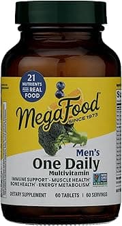 – One Daily Mens Multivitamins - Multivitamin for Men - Vitamin C, Vitamin D3 & Vitamin B12 - Muscle, Energy Metabolism & Immune Support - Vegetarian, Gluten Free - 60 Tablets, 60 Servings
