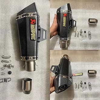 AUTO MT Full-Carbon Universal Bike AKRA POVIC Muffler Exhaust Pipe Akra povic Exhaust with DB Killer Universal for All Bikes (Full Carbon AKRA POVIC Exhaust Pipe Akra povic Exhaust WID DB Killer)