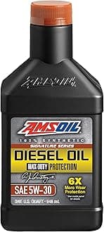 AMSOIL 5W-30 Signature Series Max Duty Synthetic Diesel Oil Protection for 3X OEM Recommended Drain Interval