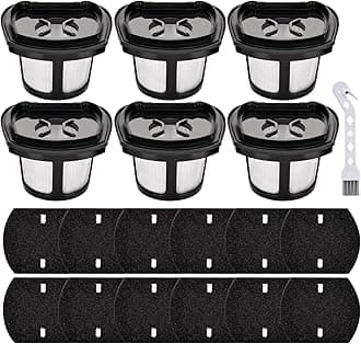 2579 2390A Vacuum Filter Replacement for Bissell Pet Hair Eraser Hand 2390 2389 23903 AutoMate 2284W Lithium Ion Cordless Hand Vacuum, Parts # 1614212 1614203 1614204, 6 Mesh Filters 12 Foam Filters