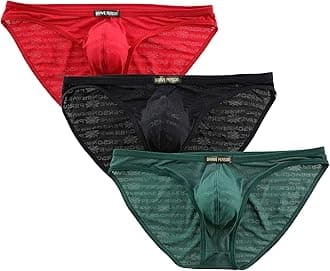 Sexy Breathable Gauze Fabric Printing Briefs Men's Bikini Underwear B1124