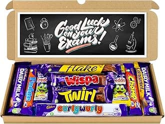 Chocolate Hamper | Letter box Chocolate Gift Selection Box | 10 Fullsize Cadbury Dairy Milk Chocolate bars | Ideal Gifts For Women, Men, Kids (Good Luck Exams)
