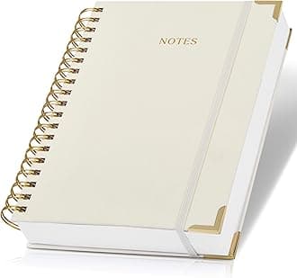 Aesthetic Thick Spiral Notebook Journal For Women in B5 Format - Modern Linen Hardcover College Ruled Note Book With 300 Lined Pages - Perfect For Writing And Staying Organized at Work or School