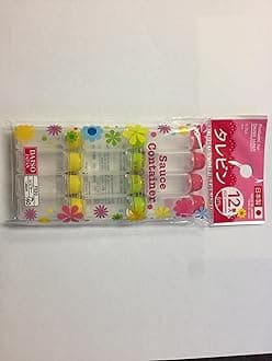 DAISO Mini Condiment Sauce Containers for Bento Lunch (12pcs)