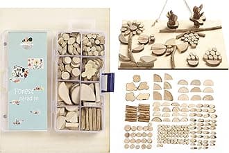 LAZACA Wood Craft Kits DIY for Kids Ages 5-20 Wooden Art Paint Bulk Crafts Garden Playset Loose Parts Play Materials L/21X17X4cm