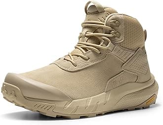 Men's Waterproof Military Tactical Work Boots Leather Motorcycle Combat Lightweight Non-Slip Hiking Boots for Men VaporGuard