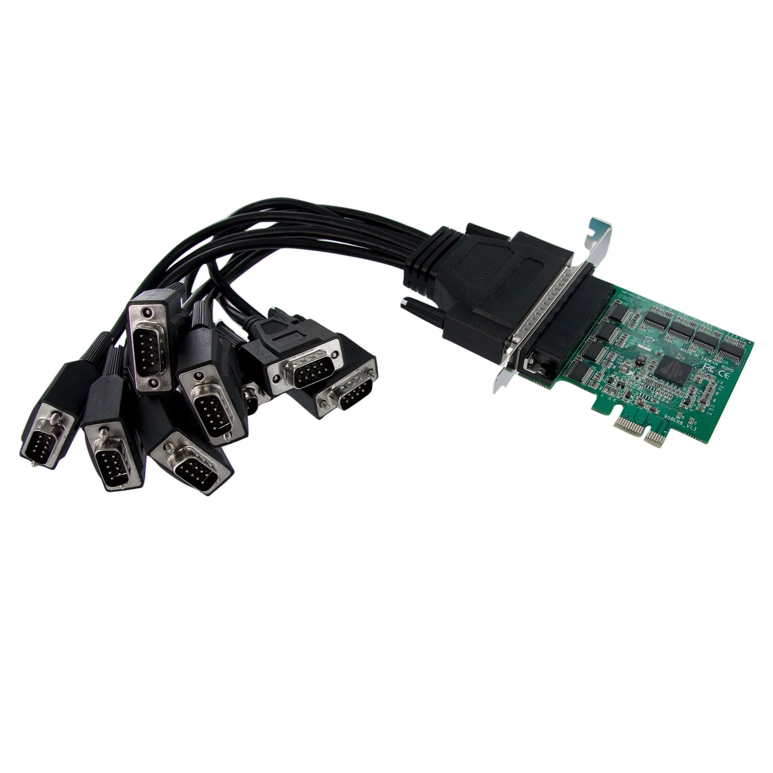 StarTech.com 8 Port Native PCI Express RS232 Serial Adapter Card with 16950 UART - 8 Port PCIe RS232 Serial Card (PEX8S952)