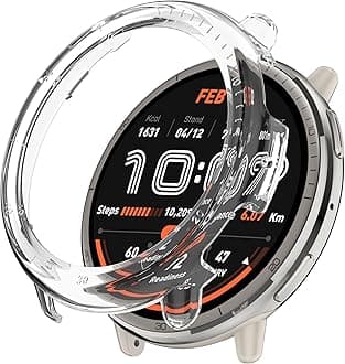 Screen Protector Case Compatible for Amazfit Active 2 Hard PC Bumper Shell Watch Cover Replacement for Amazfit Active 2 Smart Watch 44mm (Clear)