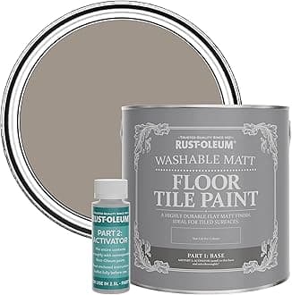Brown Washable Matt Floor Tile Paint - Whipped Truffle 2.5L