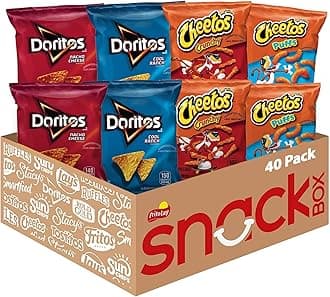 Frito-Lay Doritos & Cheetos Mix Variety Pack, 2.42 Pounds, (Pack of 40)
