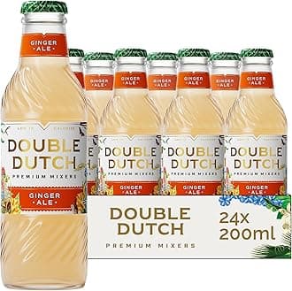 Double Dutch Ginger Ale | Smooth Ginger Ale with Natural Spice | Low Calorie Soft Drink | 100% Natural Ingredients | Gluten Free, Vegan Friendly Premium Mixer | 24 x 200ml Bottles