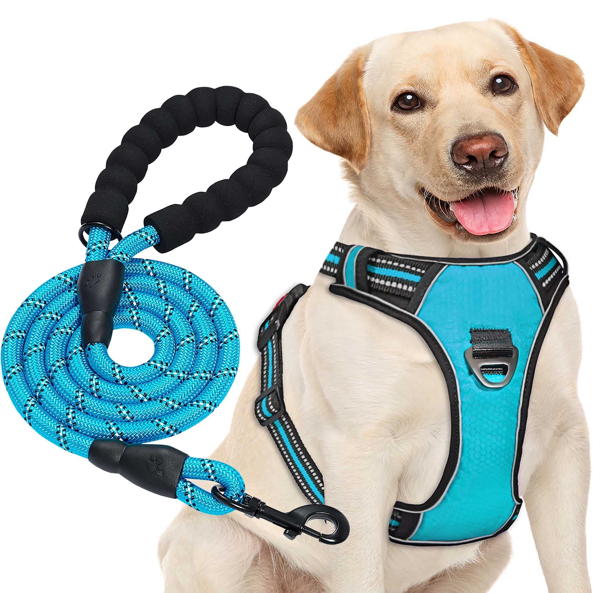 – No Pull Dog Harness Adjustable Reflective Oxford Easy Control Medium Large Dog Harness with a Free Heavy Duty Dog Lead