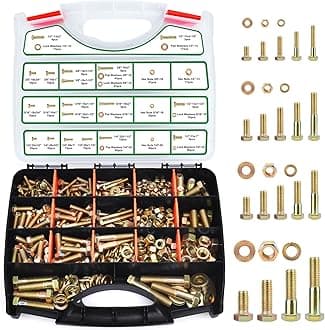 FOLIV 772PCS Grade 8 Bolt Assortment Kit, Heavy Duty Bolts and Nuts Kit, 1/4-...