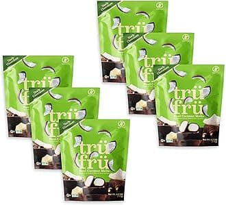 Dark Chocolate Dipped Freeze-Dried Coconut Melts (4.2 oz), 6-Pack Case