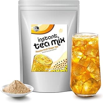 - J WAY Passionfruit Iced Green Tea 2.2 Lb (1 Count), Powdered Instant Green Tea Drink Mix Packets, Makes Blended Frappe, Smoothie Drinks
