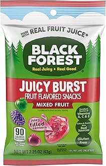 Juicy Burst Fruit Snacks, Mixed Fruit, 2.25 Ounce Pouches (Pack of 48)