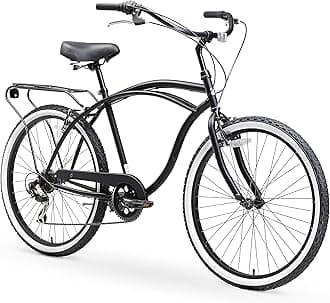 sixthreezero Around The Block Men's Beach Cruiser Bike, Hybrid Bicycle with R...