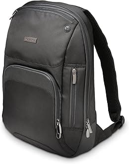Kensington Triple Trek Slim Laptop Backpack for MacBooks, Chromebooks, Tablets & Ultrabooks up to 13-Inch-14-Inch (K62591AM), Black, 11.4" W x 15.55" H x 5.51" D