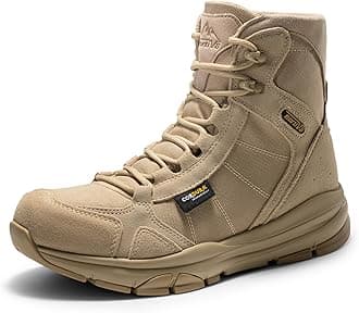 NORTIV 8 Men's Lightweight Military Tactical Work Boots Outdoor Motorcycle Breathable Combat Boots