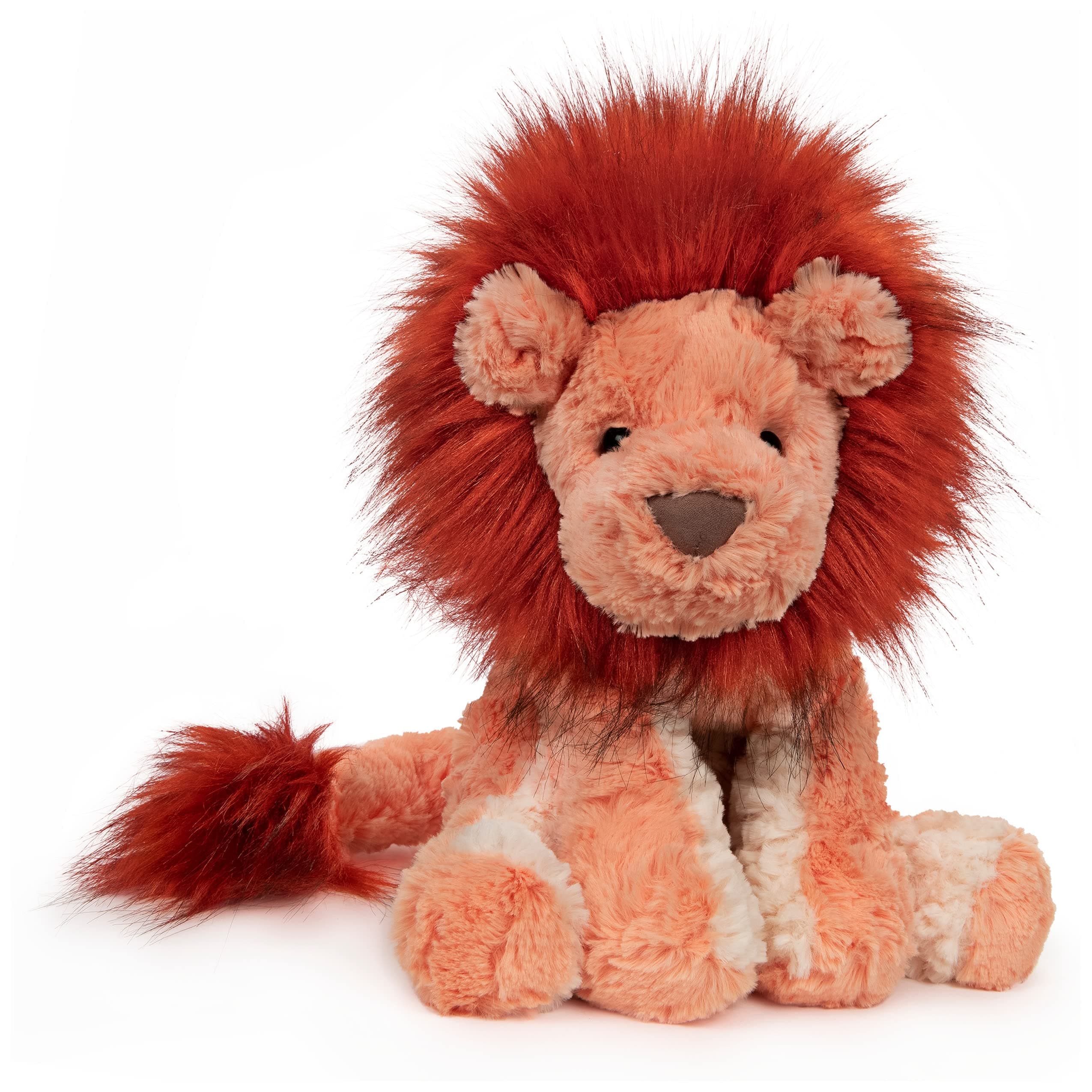 Cozys Collection Lion Plush Stuffed Animal for Ages 1 and Up, Orange/Red, 10"