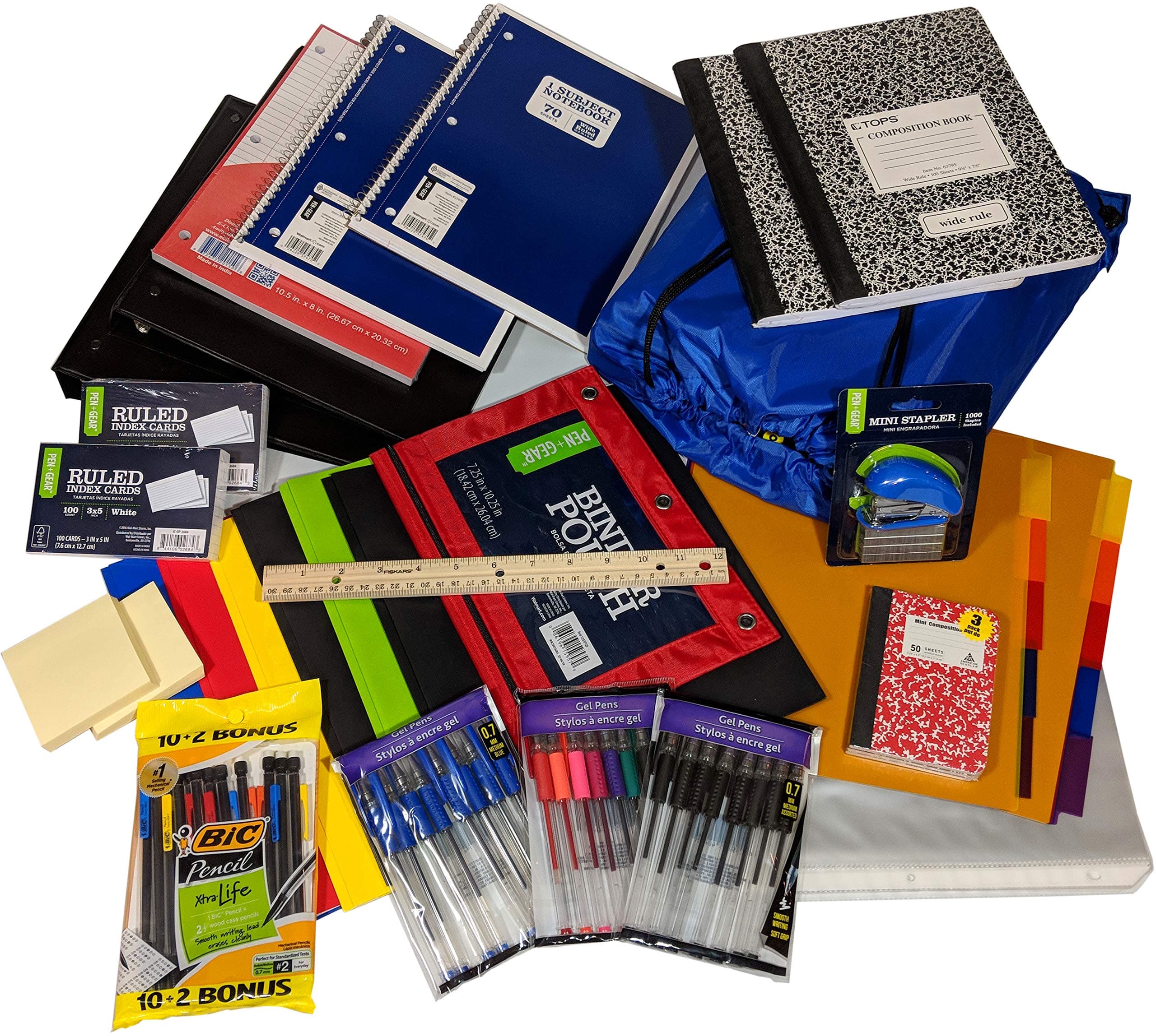 Back to School Supply Bundle Kit for Middle High School College: Over 70+ Items