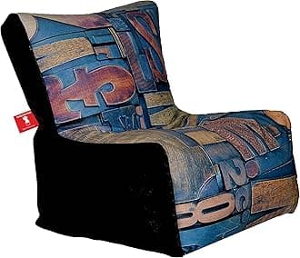 BiggieBean Bags Bean Chair XXL Bean Bag Filled with Beans Filler (Multi-Color)