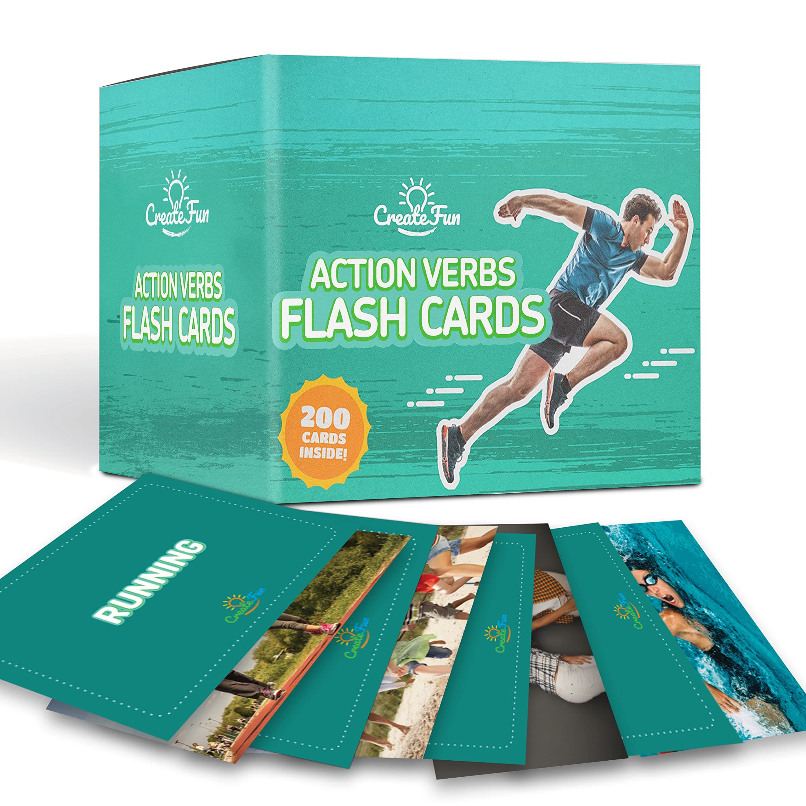 200 Action Verbs Flash Cards