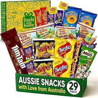 Australian Snack Gift Box Mega 29 Pack, Best Aussie Candy and Food Products, Authentic Taste of Australia, Large Snack Box - Australian Expats