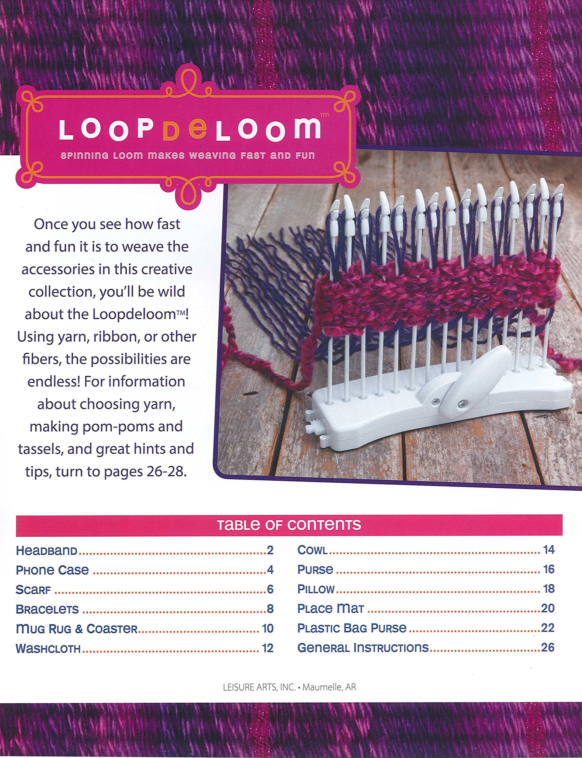 LEISURE ARTS Loopdeloom Project Book