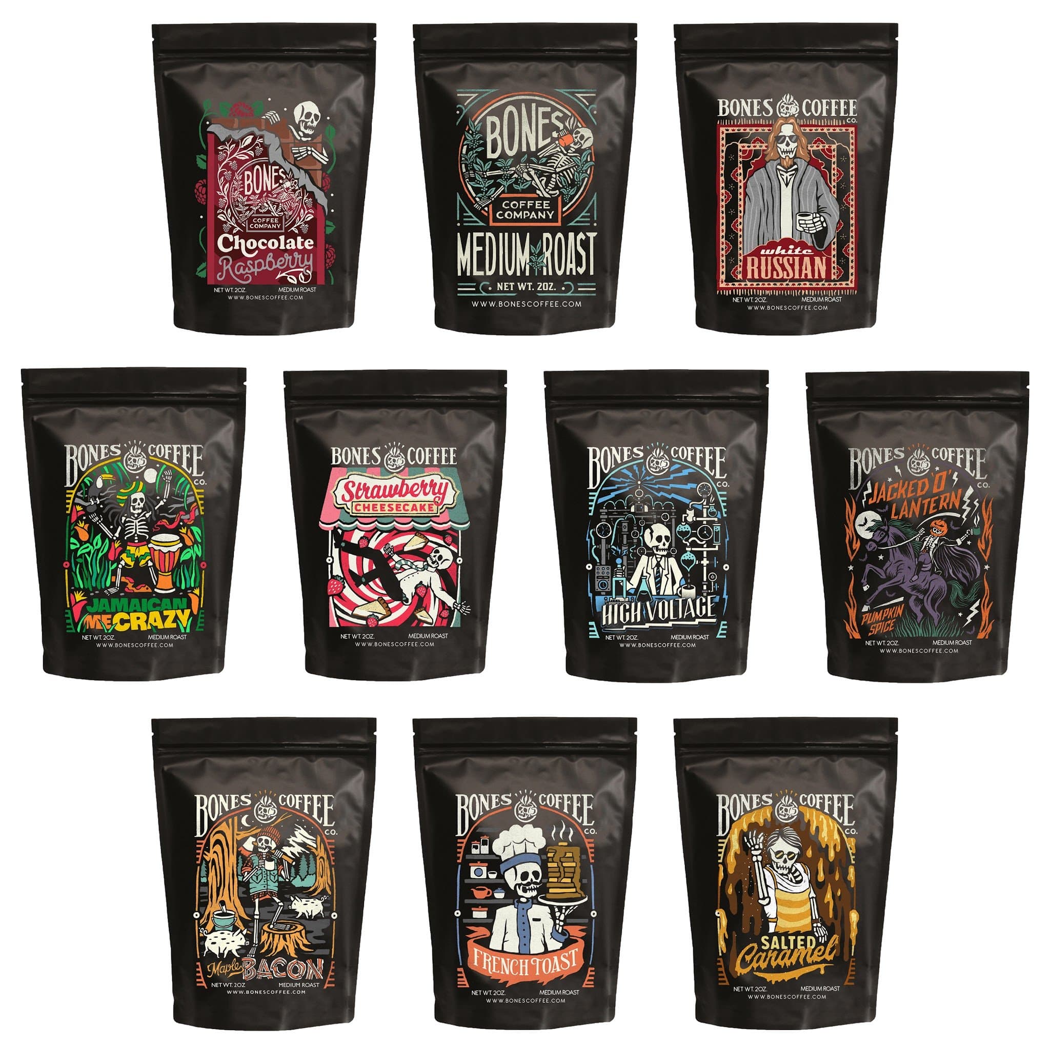 Variety 10-Pack Ground Coffee Sampler