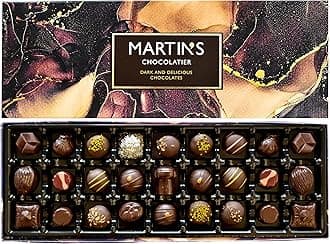 Martin's Chocolatier Dark & Delicious Signature Collection | 27 Luxury Chocolates Gift Box | Selection of Fine Chocolates Including Belgian and Dutch Chocolates.