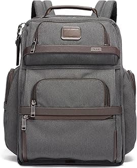 TUMI - Alpha Brief Pack - Men's Laptop Backpack with Padded Adjustable Straps - Fit up to 15" Screen - 17.0" X 12.0" X 8.0" - Anthracite