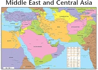 Middle East and Central Asia Wall Chart