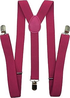 Suspenders for Women and Men | Elastic, Adjustable, Y-Back | Pant Clips, Tuxedo Braces