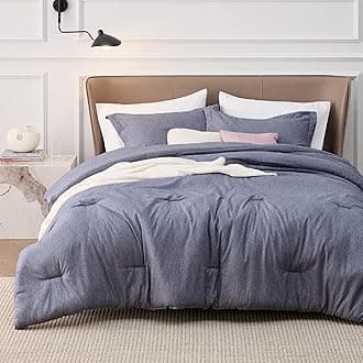 Bedsure California King Comforter Set - Denim Grey Soft Bedding for All Seasons, Cationic Dyed Bed Set, 3 Pieces, 1 California King Size Comforter (104"x96") and 2 Pillow Shams (20"x36"+2")