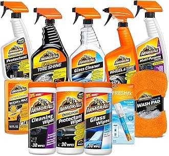 Premier Car Care Kit, Includes Car Wax & Wash Kit, Glass Cleaner, Car Air Freshener, Tire & Wheel Cleaner, 8 Pieces Protectant, Glass and Cleaning Wipes, 30 Count Each (Pack of 3)
