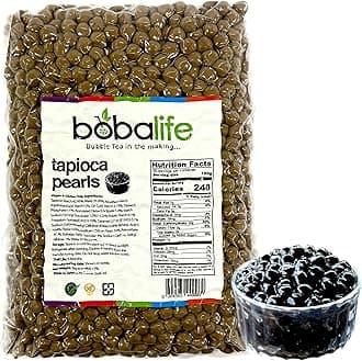 Bobalife Tapioca Pearls 3kg – Bubble Tea Boba Pearls for Milk Tea, Iced Drinks & Desserts – Chewy Taiwanese Style, Vegan & Gluten Free