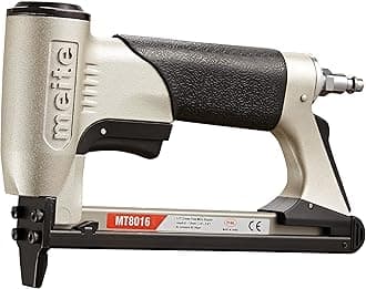 meite Pneumatic Upholstery Staple Gun for 21 Gauge 1/2-Inch Crown Staples, Heavy-Duty Stapler Gun for Woodworking, Carpentry, and DIY Projects (Model MT8016)