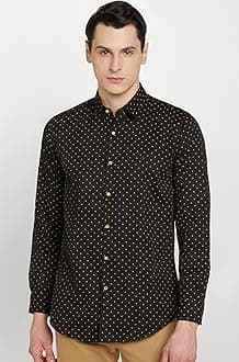 Peter England Men's Printed Slim Fit Party Branded Insignia Full Sleeve Casual Shirt Cotton