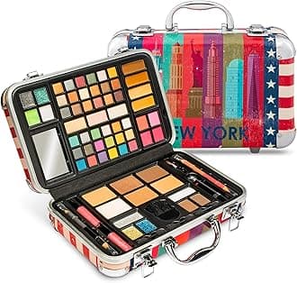 Makeup Kit Gift Set - 41 Eye Shadows, 7 Body Glitters, 1 Lip Liner Pencil, 1 Lipsticks, 4 Blushs, Eye liner pencil, 5 Concealers, 2 Lip Gloss, 5 Bronzers, Mirror