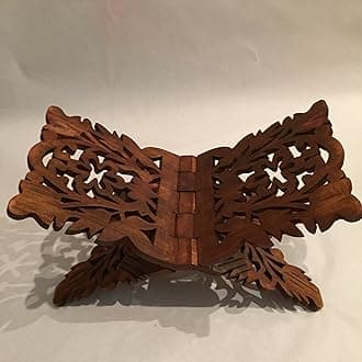 Prayer Book Holder Stand Unique Holidays Gift Rihal Rehal Rail Wooden Carved Gift 15.5"x7"