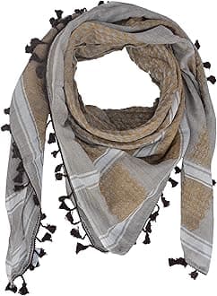 HirbawiPremium Arabic Scarf Cotton Shemagh Keffiyeh 47"x47" Arab Scarf Made in Palestine