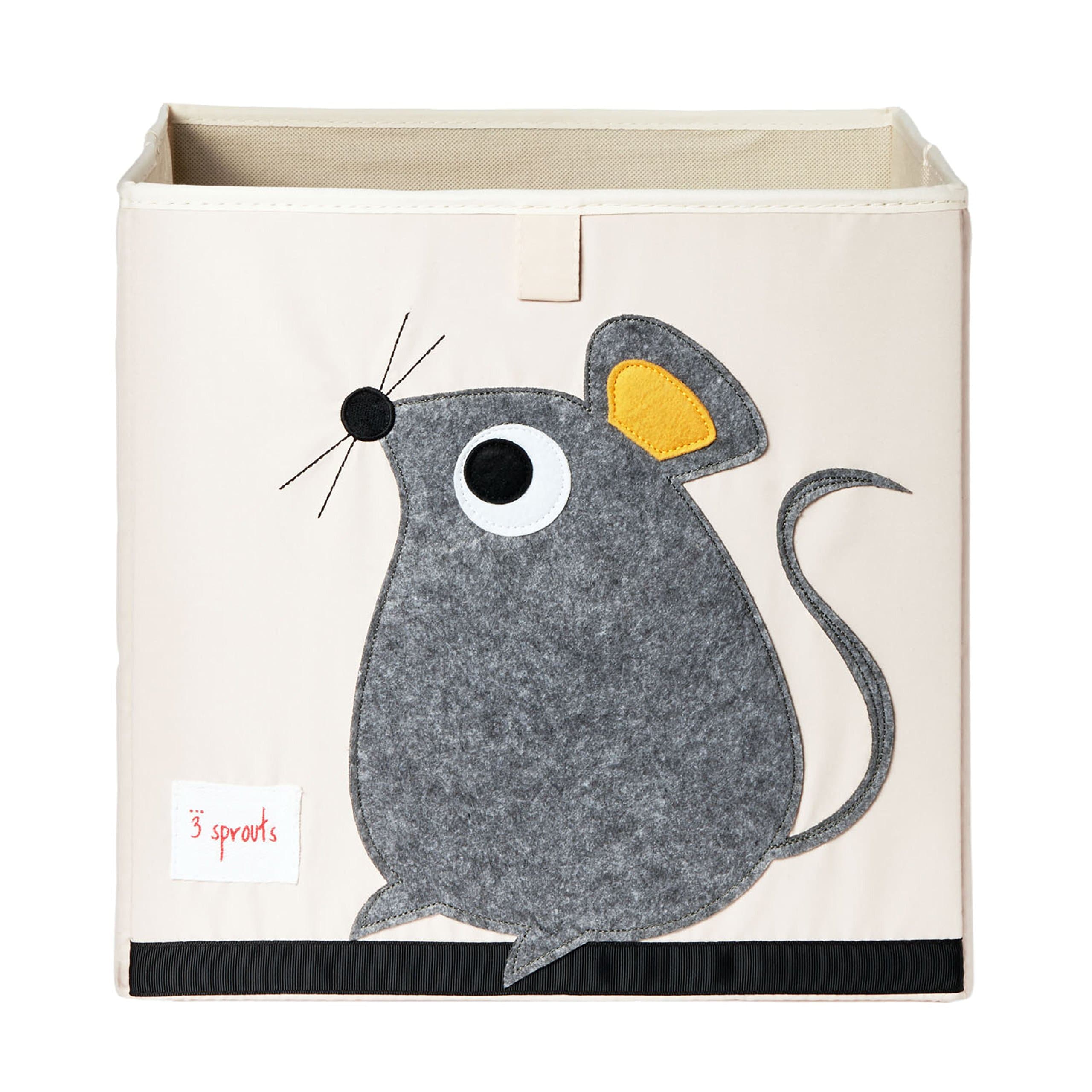 3 Sprouts Storage Box, Grey Mouse